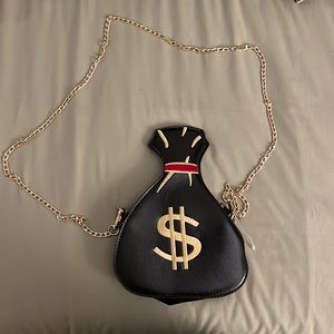 Money Bag Novelty Handbag with Chain Strap
